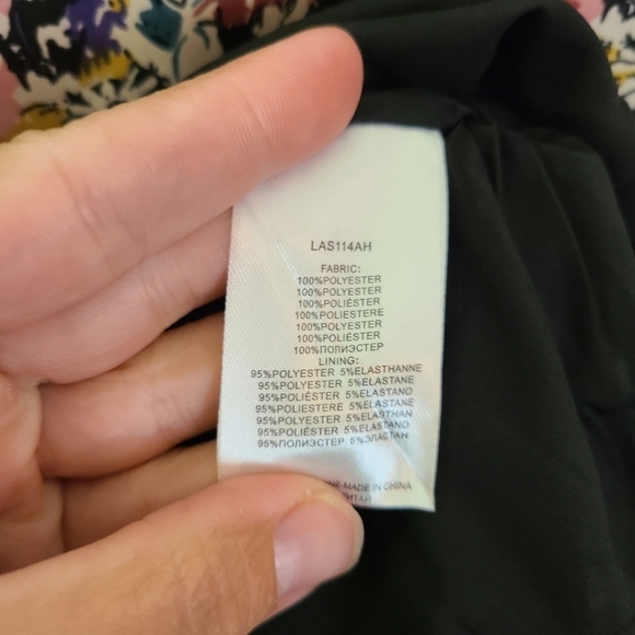 Molly Bracken colorful floral faux wrap style ruched mini skirt size Medium - Picture 6 of 7